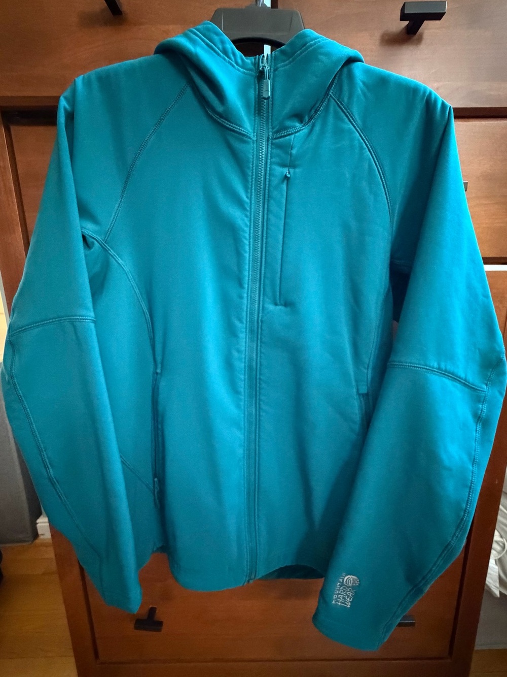 Mountain Hardwear Teal Full-Zip Hooded Jacket